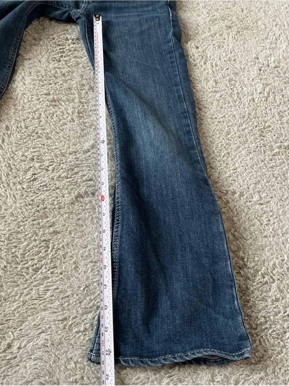 Levi's Boot Cut Dark Wash Girls Sz 10R Adjustable Waist Flap Pockets Flare